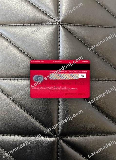 Switzerland UBS bank mastercard photolook back